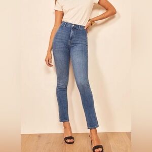 Reformation Jeans May High Rise Skinny Darwin Wash 27